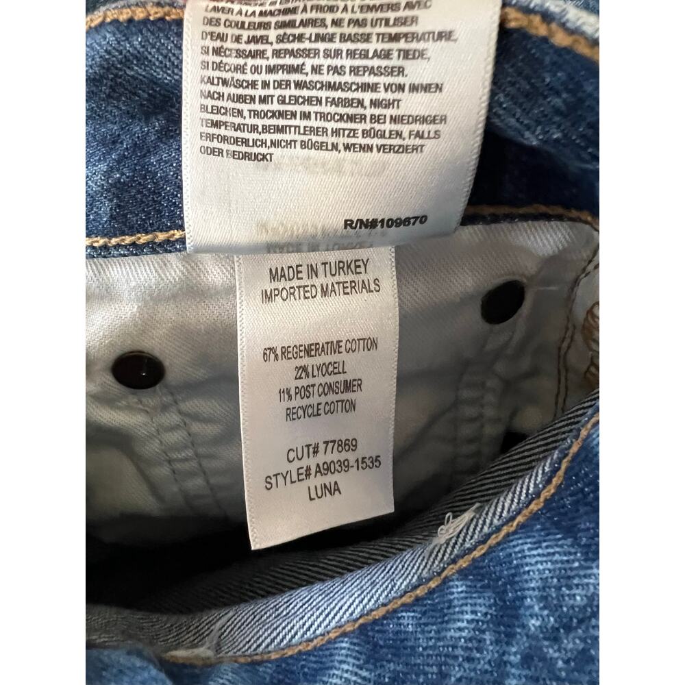 AGOLDE Luna Pieced High Rise Curved Taper Size 26 Split Barrel Jeans - Picture 6 of 8